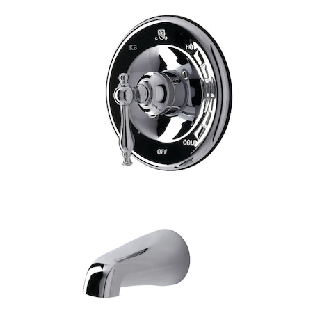 Kingston Brass Tub and Shower Faucet, 2, Wall Mount, Polished Chrome KB1631NLTO